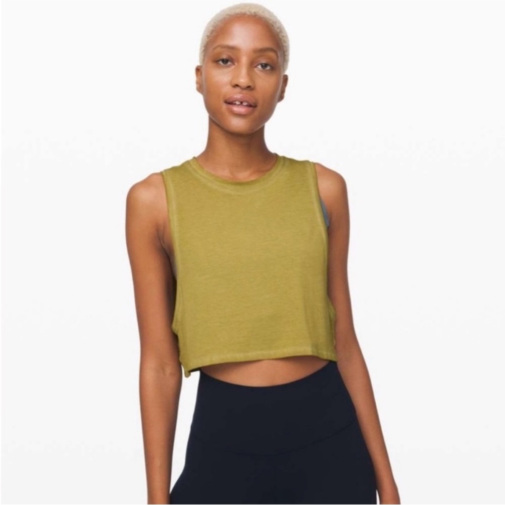 Lululemon Muscle Love Olive Green Women's Tank Top